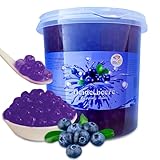 3KG Bubble Tea Perlen Blaubeere - Bubbletea Boba Perlen Set - Natur&Vegan -...