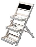 dobar® 29402FSC Blumentreppe 3-stufig mit Kreidetafel | Kompaktes...