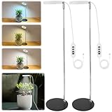 2 Stück Pflanzenlampe LED Vollspektrum,Grow Lampe mit Standfuß,3 Farbmodi...