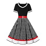 Rockabilly Kleider Damen 50er Jahre Petticoat Kleid Vintage Audrey Hepburn...