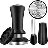 Kaffee Tamper 51mm, Espresso Tamper mit Skaleneinstellung, Edelstahl...