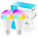 UPXNBOR Smarte Glühbirne E27, WLAN LED Lampe RGBWW Dimmbare mit 16...