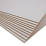 PEGBOARD MDF Zuschnitte 60x40cm - 10 x MDF-Platten 3 mm einseitig weiß...