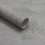 CiCiwind Selbstklebende Tapete Vintage Beton Optik Tapete 60×300cm Grau...