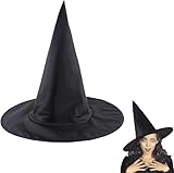 Bayuyi Hexenhut Schwarz 38x36 cm – Faltbarer Klassischer Zaubererhut für...