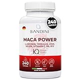 Bandini® MACA POWER 240 Kapseln – Hochdosiert - 1000 mg je Tagesdosis -...