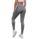 Anti Cellulite Leggings Damen High Waist Elastische Sporthose Lang...