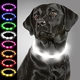 Joytale Leuchthalsband Hund USB Aufladbar Hundehalsband Leuchtend für...