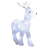 DEUBA® LED Acryl Figur Hirsch 32cm Außen Innen IP44 Weihnachten...