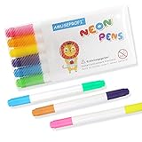 AMUSEPROFI Neon Pens, Neonmarkerzum Ersatz, 2 Spitzen, Anwendbar Für...