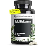 Multivitamin – 365 vegane Tabletten – Jahresvorrat – wertvolle...