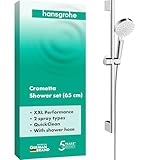 hansgrohe Crometta - Duschset mit Duschkopf (2 Strahlarten), Duschschlauch...