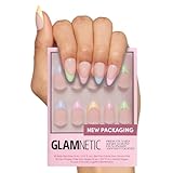 Glamnetic Press On Nails - Konfetti | Halbtransparente, kurze Mandelnägel,...