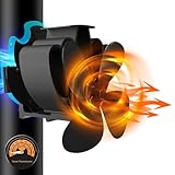 Magnetisch Kaminventilator 4 Flügel Ofenventilator Ohne Strom Leiser...