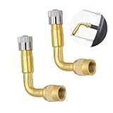 2 Stück 90 Grad Ventilverlängerung,Autoventil Adapter,Ventiladapter...