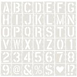 42 Stück Buchstaben Schablone Set, Alphabet Buchstaben Zahlen Zeichen...