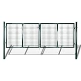 vidaXL Gartengitter Tor Zaun Tür Wandgitter 306x75 cm