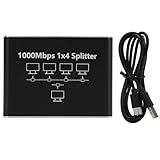 Ethernet-Splitter 1 Bis 4, USB-Netzteil Typ C, 1000 Mbit/s High Speed,...