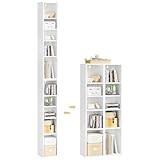WOLTU Bücherregal, Regal mit 10 Fächern, CD DVD Regal stehend,...