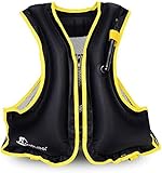FORWEWAY Schwimmen Jacke Schnorcheln Weste aufblasbare Jacke helle Farbe...
