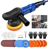 Exzenter Poliermaschine, 1200W Auto Poliermaschine Set, 6 Variable...