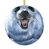 Harfe Siegel Malerei Tapete Weihnachten Keramik Runder Anhänger Bedruckte...