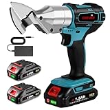 ONEVAN Metallschere Akku mit 2 1.5Ah Akkus, Blechschere Elektrisch Akku...