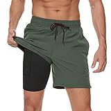 Arcweg Badehose für Herren mit Kompression Liner 2 in 1 Atmungsaktiv...