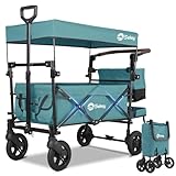 Sekey Faltbarer Bollerwagen mit Dach 2 Kinder, Bollerwagen Faltbar Kinder...
