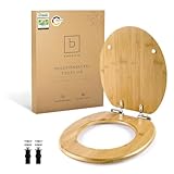Benkstein® Toilettendeckel mit Absenkautomatik Bambus – antibakterieller...
