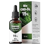 Bio CBD Öl 15% Vollspektrum - Bio Hanf CBD Tropfen mit 1.500 mg...