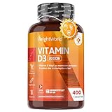 Vitamin D3 2000 I.E. - 400 Tabletten (1 Tablette/ 2 Tage) - Sonnenvitamin...