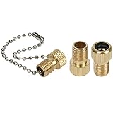 Flintronic Messing-Adapter, 3 Stück Fahrradventil Adapter aus Messing,...