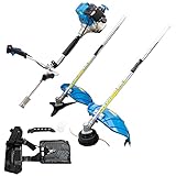 BITUXX 2in1 Benzin Motorsensen Set 4-Takt Trimmer Freischneider mit...