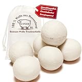 Trocknerbälle, 6 Stück 7cm Trocknerbälle für Wäschetrockner Wolle...