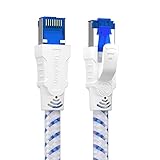 Lan Kabel 15 meter, Cat 8 Netzwerkkabel Ethernet Kabel 15m, Gigabit...