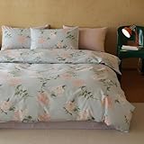 MKXI Bettbezug mit Blumenmuster, Queen-Size-Bett, 100 % Baumwolle,...