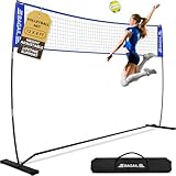 BAGAIL Volleyballnetz, 3.6m Volleyballnetz für den Garten - Verstellbare...