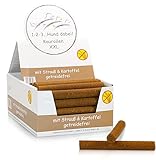 123... Hund dabei! - Kaurollen XXL 50er Tray (Strauß) - Dentalkaurolle -...
