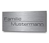 Edelstahl Türschild personalisiert mit Gravur - ab 8x3,5 cm - Riesige...