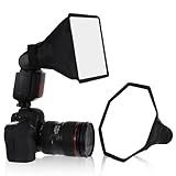 2 Stück Blitz Diffusor 2 in 1 Blitz Reflektor Flash Diffuser Light Softbox...