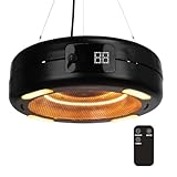 Home It® Hängender Terrassenheizer mit Carbonröhre und LED-Beleuchtung...