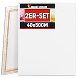Zenacolor Leinwand Zum Bemalen 40x50 - Set aus 2 Canvas 40x50 - Geeignet...