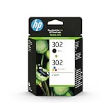 HP 302 (X4D37AE) Original Druckerpatronen, Black + Tri-color, 2er Pack für...