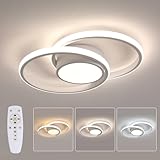 SENQIU Moderne LED Deckenleuchte, LED Deckenlampe Dimmbar mit Fernbedienung...