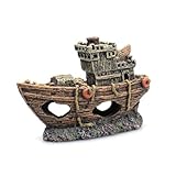 Jeenuuder Aquarium Pirat Fisch Schiff Landschaftsbau Tank Statue Mini...