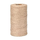 Jute-Schnur, 200 m, natürliches Garten-Juteseil zum Verpacken, für...