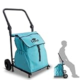 Tmz 3 in 1 Einkaufstrolley | Trolley groß 120 Liter | Einkaufswagen mit...