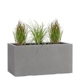 Pflanzwerk® Pflanzkübel TUB Grau 40x80x40cm XXL – Rechteckig –...
