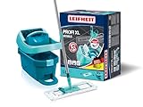 Leifheit Set Wischtuchpresse Profi XL mit Bodenwischer und Rollen, Putzen...